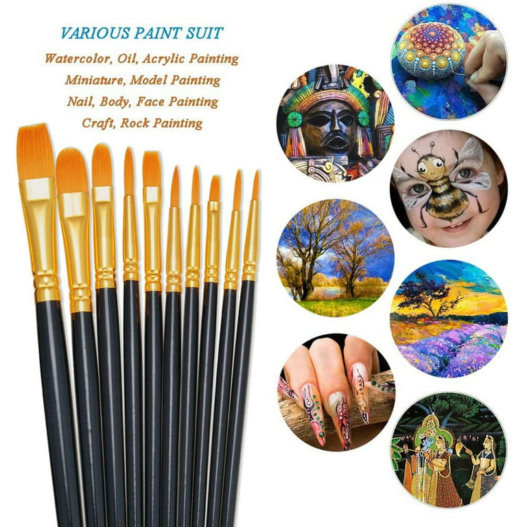 20 Pcs Paint Brushes, Paint Brush Set, Paint Brushes for Acrylic
