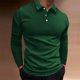 thumbnail image 1 of pstuiky Camisas de manga larga de invierno para hombre, Camisa de golf de manga larga con botones deportivos, informal, con cuello alto y barra vertical para hombre tops de invierno para hombre l, 1 of 6