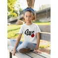 thumbnail image 2 of Love With Rose T-Shirt Juniors -Image by Shutterstock,  Large, 2 of 4