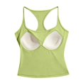 thumbnail image 5 of Tank Tops for Women Padded Built In Bra Adjustable Spaghetti Strap Summer Basic Workout Camisole Tops, 5 of 5