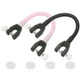 thumbnail image 1 of Uxcell Ski Tip Connector, Snowboard Clip Ski Training Aid Basic Turning Portable Durable Holder Skiing Accessories- Fit for (Beginners Skiing Training/Speed Control) 2 Pcs & Black/Pink, 1 of 7