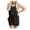 Black, variant on gakvbuo summer tops for men 2024 going out tops set Women Ladies Solid Summer Sleeveless Round-Neck Bandage Pocket Short Jumpsuit