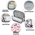 thumbnail image 4 of Standing Pencil Case with Base Large Capacity Stationery Pouch Pen Bag with Zipper for Women Men Red and Pink Bows, 4 of 7