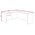 thumbnail image 2 of Legacy 60" Single Pedestal L-Desk with 47" Return- Ash Grey, 2 of 8
