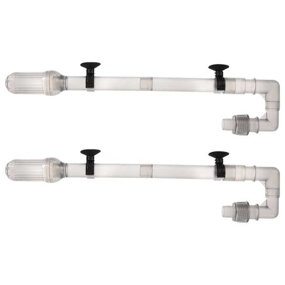 Vosarea 2Pcs Aquarium Canister Filter Inlet Tubes Light Grey Plastic Hose with Smooth Finish for Fish Tanks