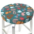 thumbnail image 3 of Balery cute Skull organ Fundas de asiento para taburete de bar redondo de tela de terciopelo ajustables que protegen de arañazos y manchas para sillas de 14 a 17 pulgadas.-12 inch, 3 of 7