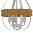 thumbnail image 4 of Lámpara Benzara Baty de ratán rústico de 3 luces, 46 cm, 4 of 5