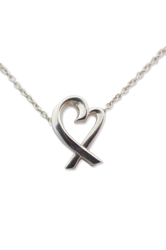 Pre-Owned TIFFANY & Co. 925 Loving Heart Pendant Necklace