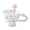 White, variant on Zjdatm Flower Ceramic Coffee Mug, Mom's Day Sakura Tea Cup Gift, Cherry Blossom Mugs with Spoon & Heart Handle for Birthday Thanksgiving Christmas Gifts