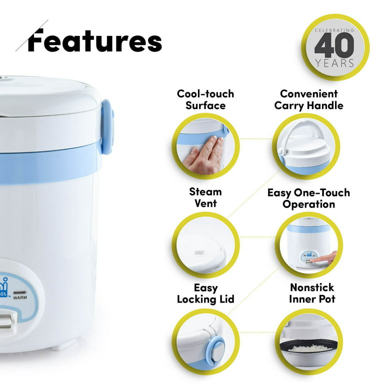 mi AROMA® 3-Cup(cooked) / 0.8Qt. Cool-Touch Mini Rice Cooker (MRC