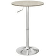 thumbnail image 1 of HOMCOM Table de Bar Ronde Réglable pour 2, Table de Pub avec Dessus en Rotin PE, Gris, 1 of 10