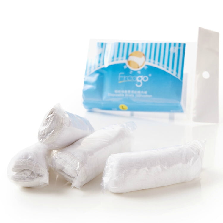 Homgreen 4 Pack Women's Disposable 100% Cotton Underwear Ladies Briefs Panties for Travel Hotel