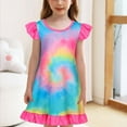 thumbnail image 5 of Jurebecia Girls Nightgowns Rainbow Sleepwear Night Sleep Dress Pajamas Little Kids Toddler Soft Nightgown 110 CM 3-4 Years, 5 of 12