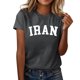 thumbnail image 2 of Camiseta de Manga Corta Impresa de Cuello Alto para las Mujeres, Tops de Cuello Redondo para las Mujeres Mezcla de Poliéster de Spandex de Uso Diario Casual, 2 of 5