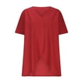 thumbnail image 5 of Stylish Olyvenn Womens Plus Size Cardigan Casual Short Sleeve Summer Fashion Waffle Knit Kimono Open Front Tops Red XXXXXL, 5 of 7