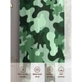 thumbnail image 6 of Sheer Curtains 72 Inches Long 2 Panels, Green Camouflages Patriotic Rod Pocket Curtain Voile Draperies, Graffiti Style Light Filtering Window Treatment for Living Room Kitchen Bedroom, 6 of 8