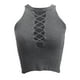 thumbnail image 2 of de Mujeres Ata para Arriba Punto Acanado - gris, L L Colco blusas sin mangas, 2 of 8