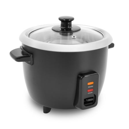 Elite Cuisine ERC005 6 Cup Rice Cooker With Glass Lid