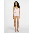 thumbnail image 2 of No Boundaries Fit Stretch Lace Trim Cami and Shorts Pajama Set, 2-Piece, Women's XS-XXXL, 2 of 5