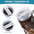 thumbnail image 5 of Leopard Cheetah Flowers 40 oz Tumbler with Handle Insulated&nbsp;Travel Mug&nbsp;Lid Straw Leak Proof Steel Vacuum Water Bottles Glasses Fits in Car Cup Holder, 5 of 7