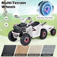 thumbnail image 2 of Gymax Kids Electric ATV Car 6V Battery-Powered Ride on Toy w/Removable Back Trailer White, 2 of 7