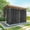 Black, variant on Outdoor Curtains for Patio Waterproof, Dark Green Burlap Texture Windproof Pravicy Outside Porch Blackout Curtain, Farmhouse Vintage Green Sun Blocking Grommets Curtains for Cabana Gazebo 54"x84"