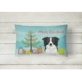 thumbnail image 2 of Carolines Treasures BB1613PW1216 Christmas Tree and Border Collie Canvas Fabric Decorative Pillow, 12H x16W, multicolor, 2 of 3