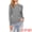 Grey, variant on Women's Spring Ribbed Knit Long Raglan Sleeves Sweater Tops L Grey