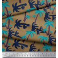 thumbnail image 2 of Soimoi Brown Cotton Duck Fabric Palm Tree Print Sewing Fabric Yard 42 Inch Wide, 2 of 3