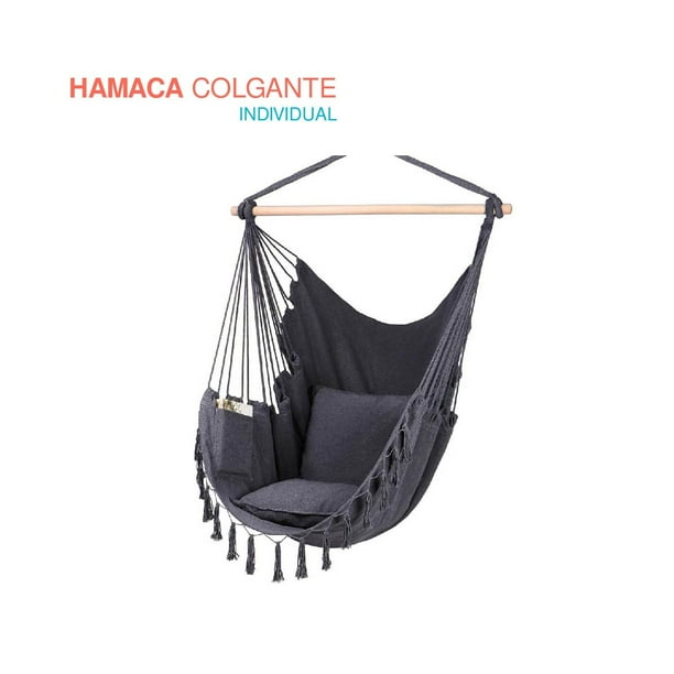 Hamaca Tipo Columpio Almohadones gris 6.49 pulg Elly Decor ED-HCWH