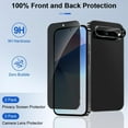 thumbnail image 7 of 2 Packs Screen Protector And 2 Packs Camera Lens Protector For Google Pixel 9 Pro Privacy Screen Protector-6.3 Inch, Compatible With Fingerprint Unlocking, 28 ° Anti Spy Angle,Tempered Glass,Full Cov, 7 of 7