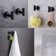 thumbnail image 3 of Gancho de pared para baño, toallero montado en la pared con ganchos dobles de latón, cromo pulido, BA9203, 3 of 5
