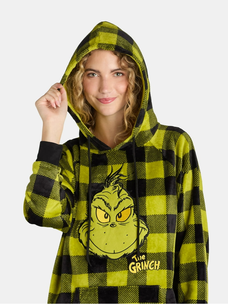 The Grinch Women's Graphic Lounge Dress with Hood, Sizes XS-3X - Walmart.com