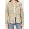 thumbnail image 3 of Cleo + Wolf Women's Aron Long Sleeve Printed Shirt Oatmeal Medium  US, 3 of 4