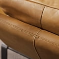 thumbnail image 3 of Art Leon Mid Century Genuine Leather Lounge Chair Metal Frame Cognac, 3 of 6