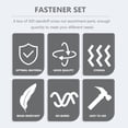 thumbnail image 6 of Mobutofu 300Pcs Assorted Hardware Kit Assorted Color Copper Alloy for Construction Fastening, 6 of 7