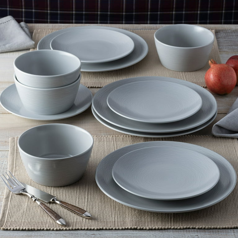 Noritake（シルクスクリーン） Noritake Colorscapes GoG Swirl (Grey on Grey) 12-Piece Coupe