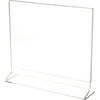 Plymor Clear Acrylic Sign Display / Literature Holder (Side-Load), 11" W x 8.5" H (2 Pack)