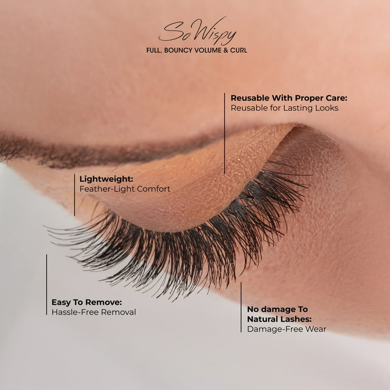 misha スケポン 2-3y pixi confetti Kiss So Wispy False Eyelashes Multipack, Style 'Pixie', 5 Pairs