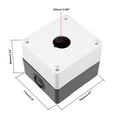 thumbnail image 2 of Caja de control de interruptor de botón de presión 22mm 1 orificio para botón a prueba de agua, 2 of 4