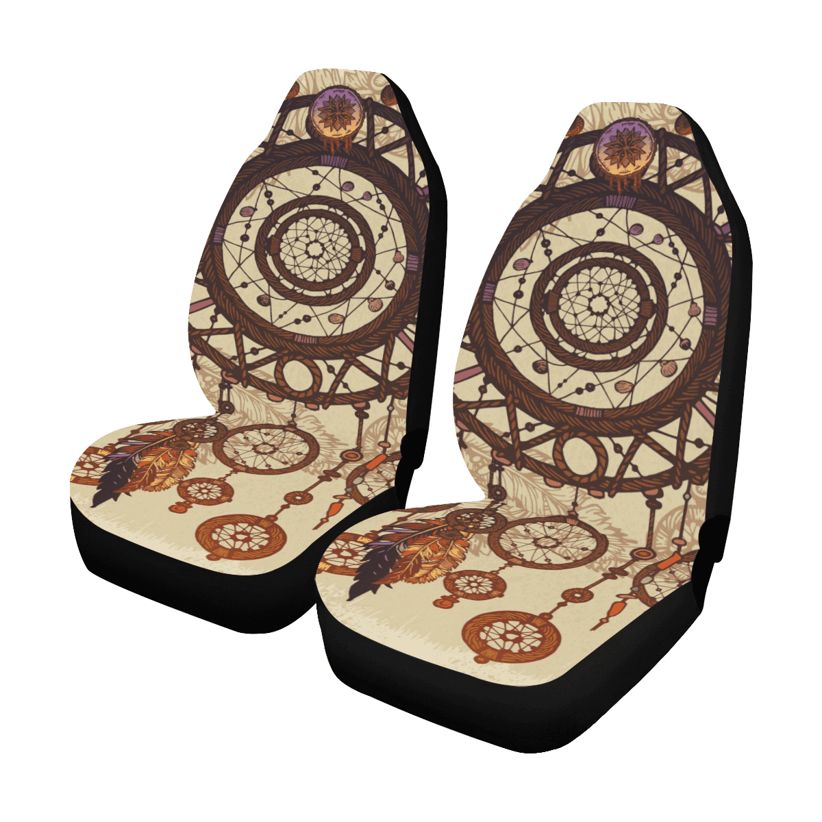 Seat Covers Hamsa Hand Black and White Car Front Seat Covers for Women Men Set of One Size Fit Most Vehicle,Cars,Sedan,Truck,SUV,Van 