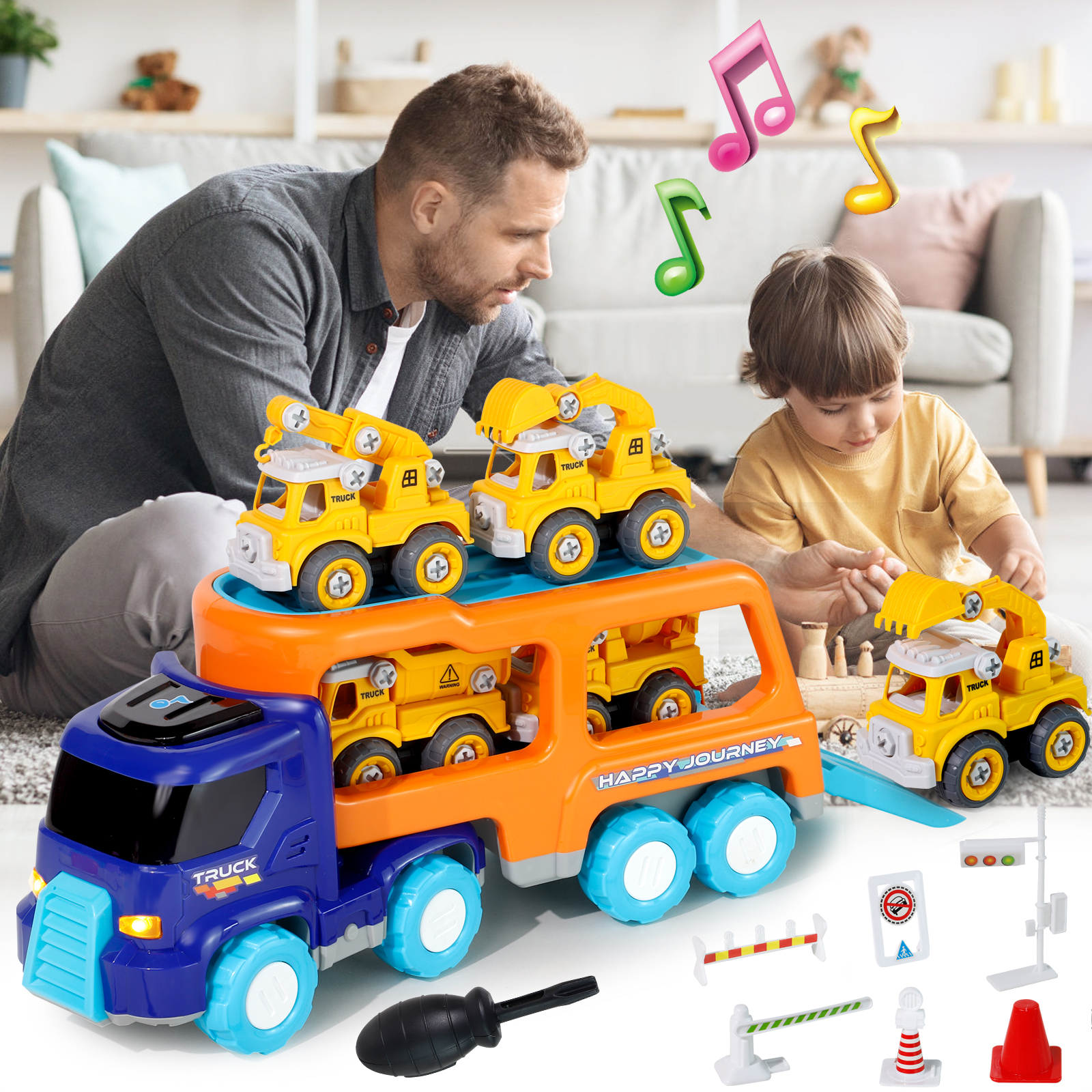 Dropship Construction Truck Toys For 3 4 5 6 Years Old Toddlers