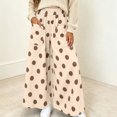 thumbnail image 2 of CHGBMOK Women's Polka Dot Wide Leg Pants Elastic High Waist Loose Casual Trousers Pull On Flowy Palazzo Pants with Pockets, 2 of 7