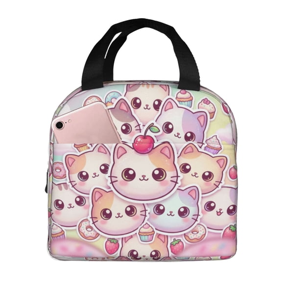 Cat Lunch Bag Lunch Box For Women,Leakproof Lunch Tote Large Capacity,Reusable Insulated Lunch Tote Bag,Keep Warm And Fresh,Cooler Bag Lunch Container For Work/Office/Picnic/Travel