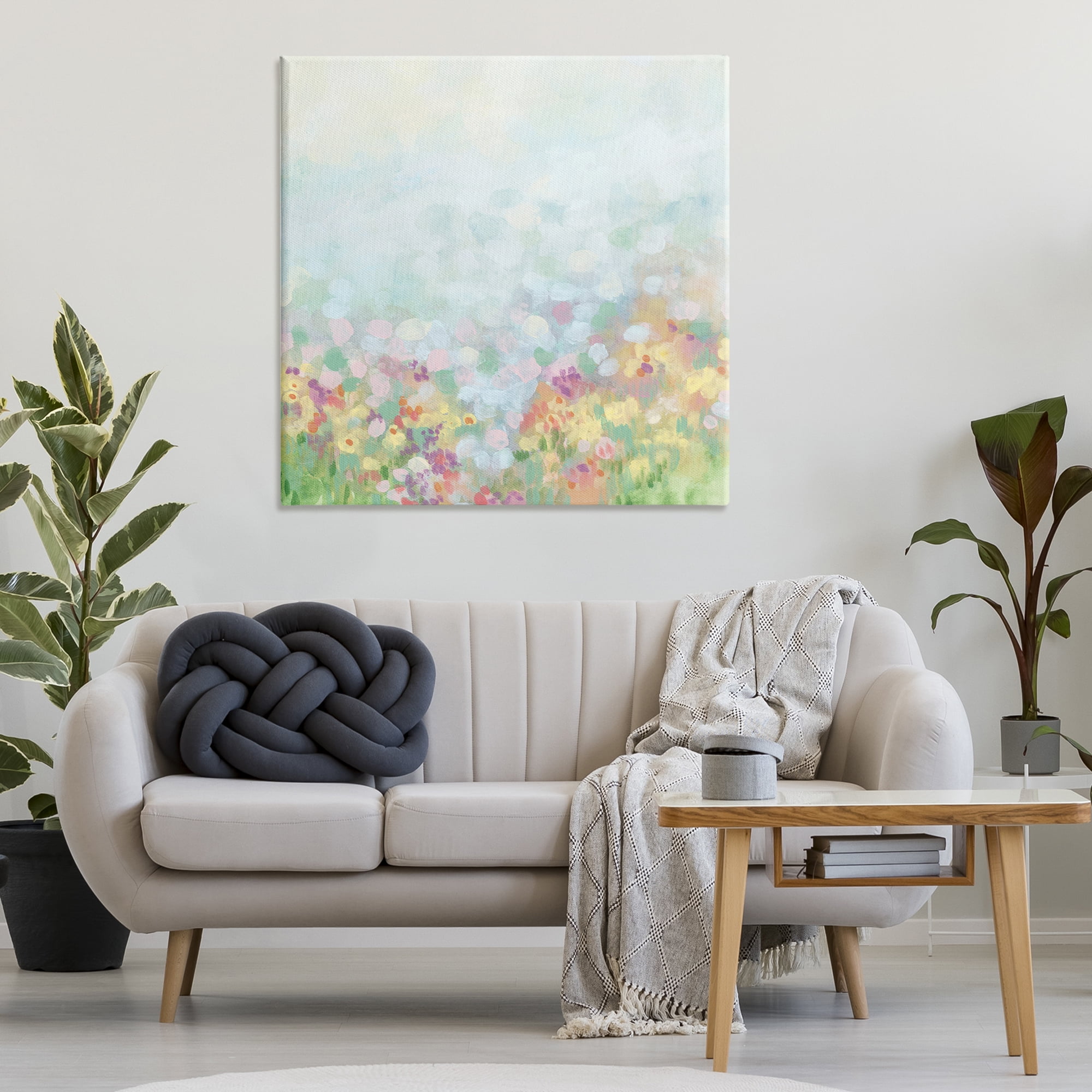Stupell Industries Abstract Soft Meadow Abstract Painting Gallery Wrapped Canvas Art Print Wall Art, 36 x 36