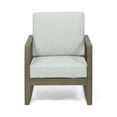 thumbnail image 5 of Muad Outdoor Acacia Wood Club Chair with Cushions, Set of 2, Gray and Light Gray, 5 of 10