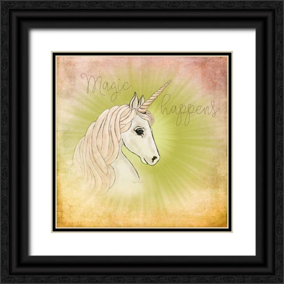 Murdock, Ramona 15x15 Black Ornate Wood Framed with Double Matting Museum Art Print Titled - Magic Happens