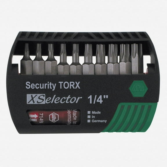 Wiha 79447 10 Piece Security Torx XSelector Bit Set