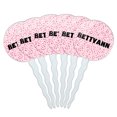 thumbnail image 1 of Bettyann Cupcake Picks Toppers - Set of 6 - Pink Speckles, 1 of 1