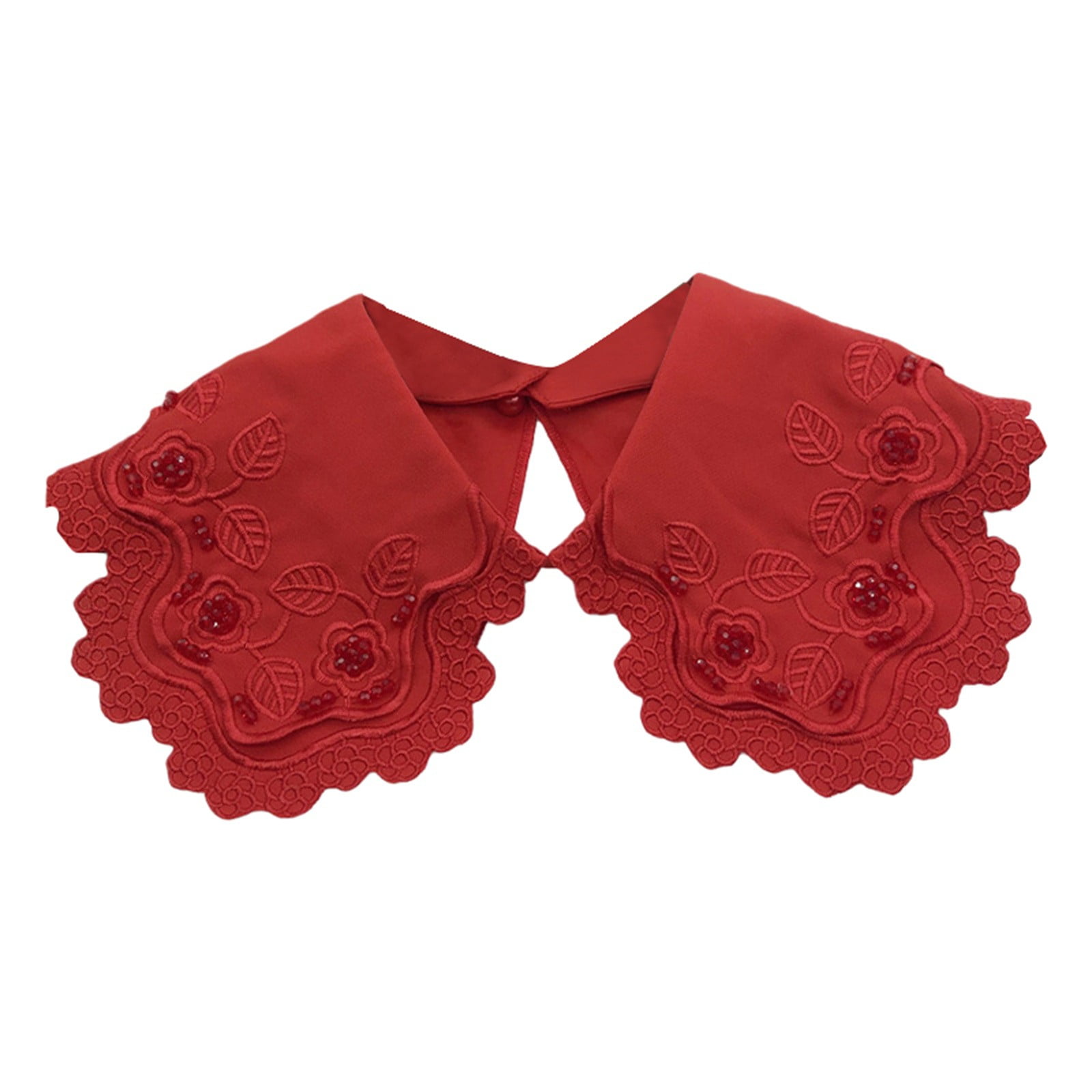 WZXFASHION Red Christmas Striped Detachable Collar 2026 Christmas